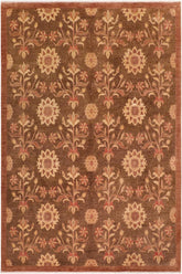handmade Transitional Kafkaz Brown Tan Hand Knotted RECTANGLE 100% WOOL area rug 8 x 10